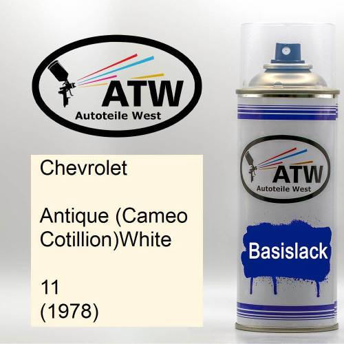 Chevrolet, Antique (Cameo Cotillion)White, 11 (1978): 400ml Sprühdose, von ATW Autoteile West.